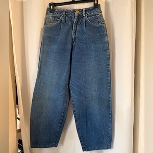 Vintage Sasson High Rise Jeans 80s 90s Dark Wash Tapered Leg Size 7